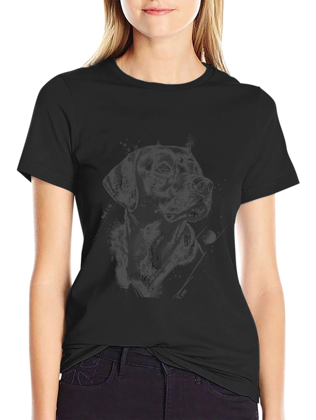 Mens Black Labrador Dog Graphic T-Shirt