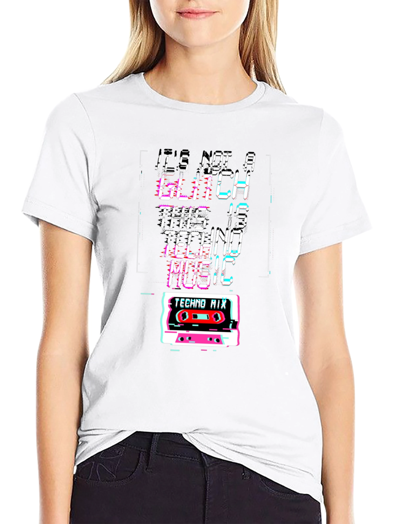 Techno Music Glitch T-Shirt