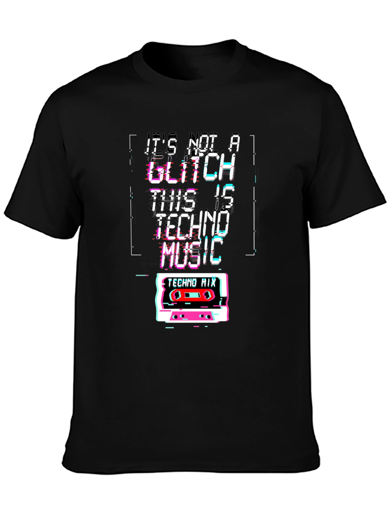 Techno Music Glitch T-Shirt