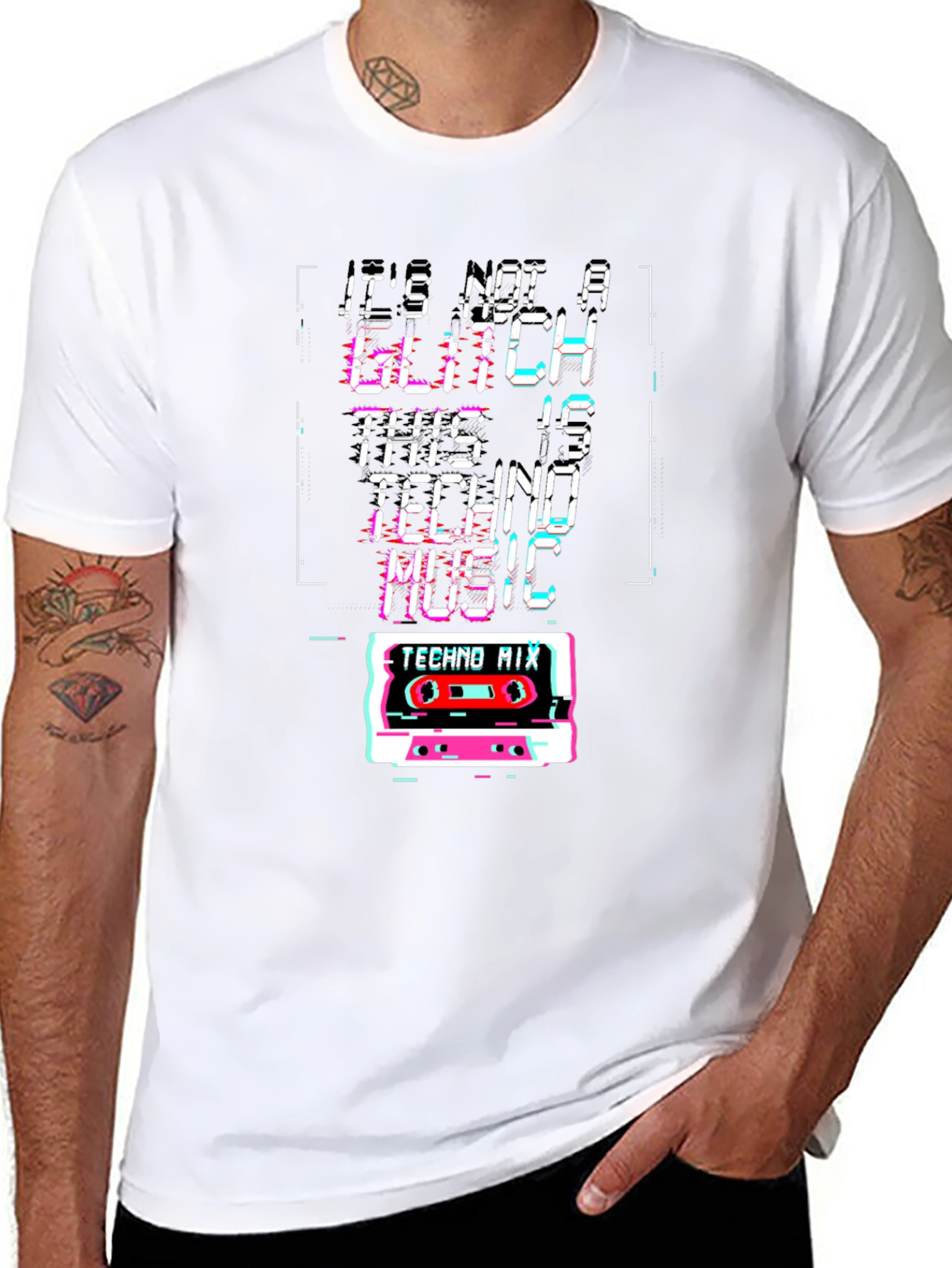 Techno Music Glitch T-Shirt