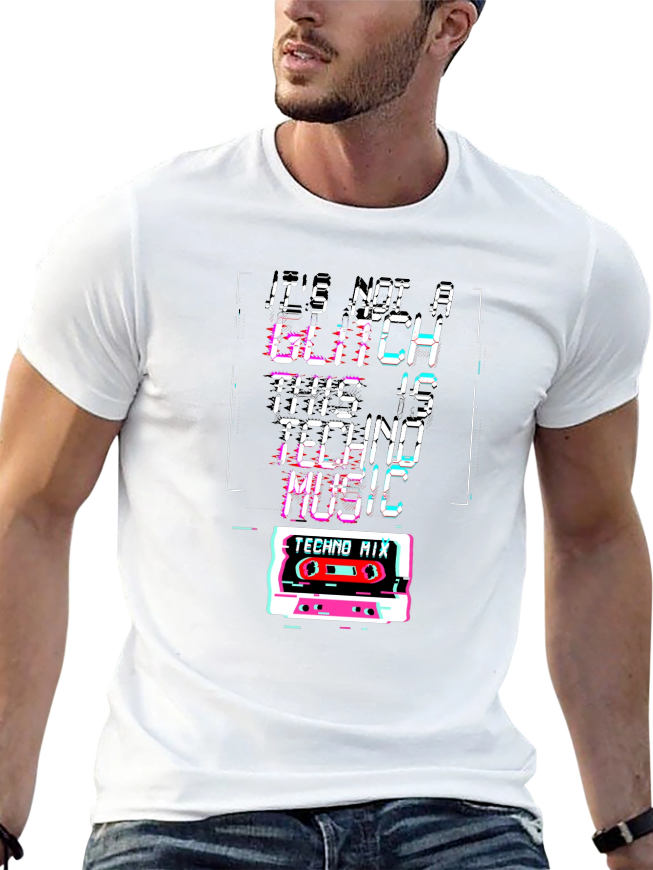 Techno Music Glitch T-Shirt