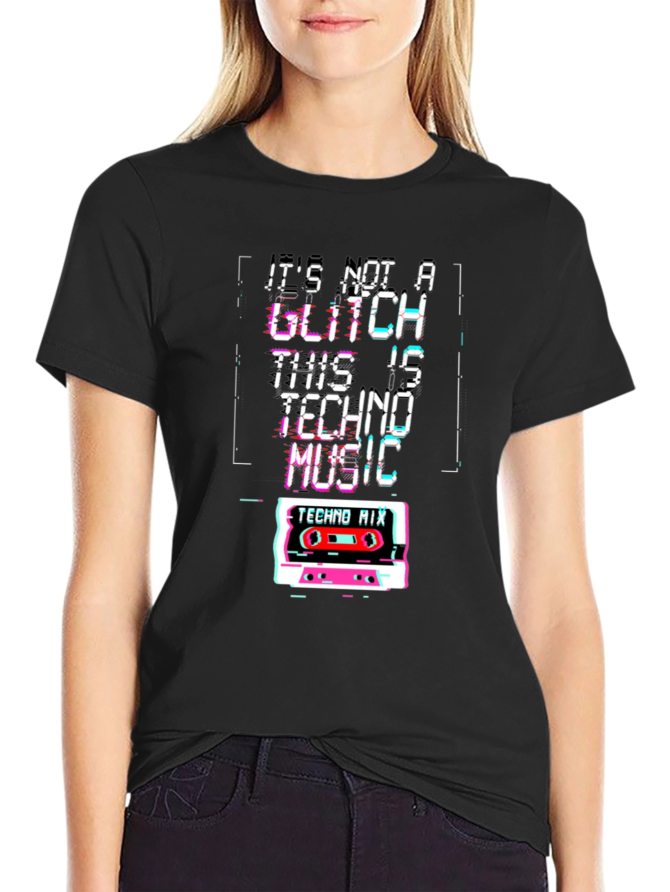 Techno Music Glitch T-Shirt