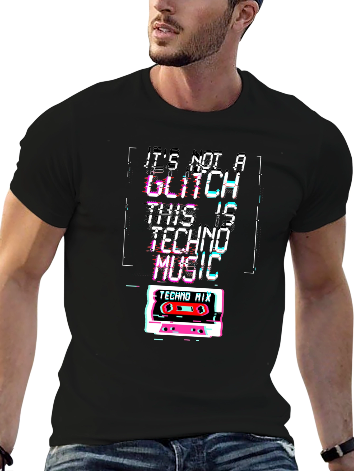Techno Music Glitch T-Shirt