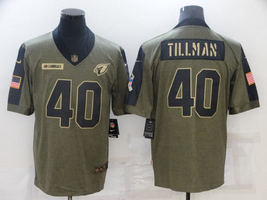 Men's Arizona Cardinals Pat Tillman #40 Brown Game Player Jerseys