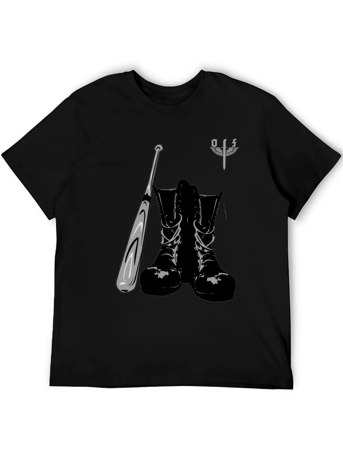 Graphic Tee: Boots Bat & Sword