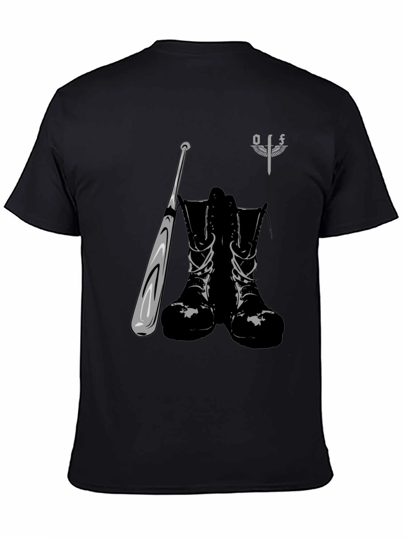Graphic Tee: Boots Bat & Sword
