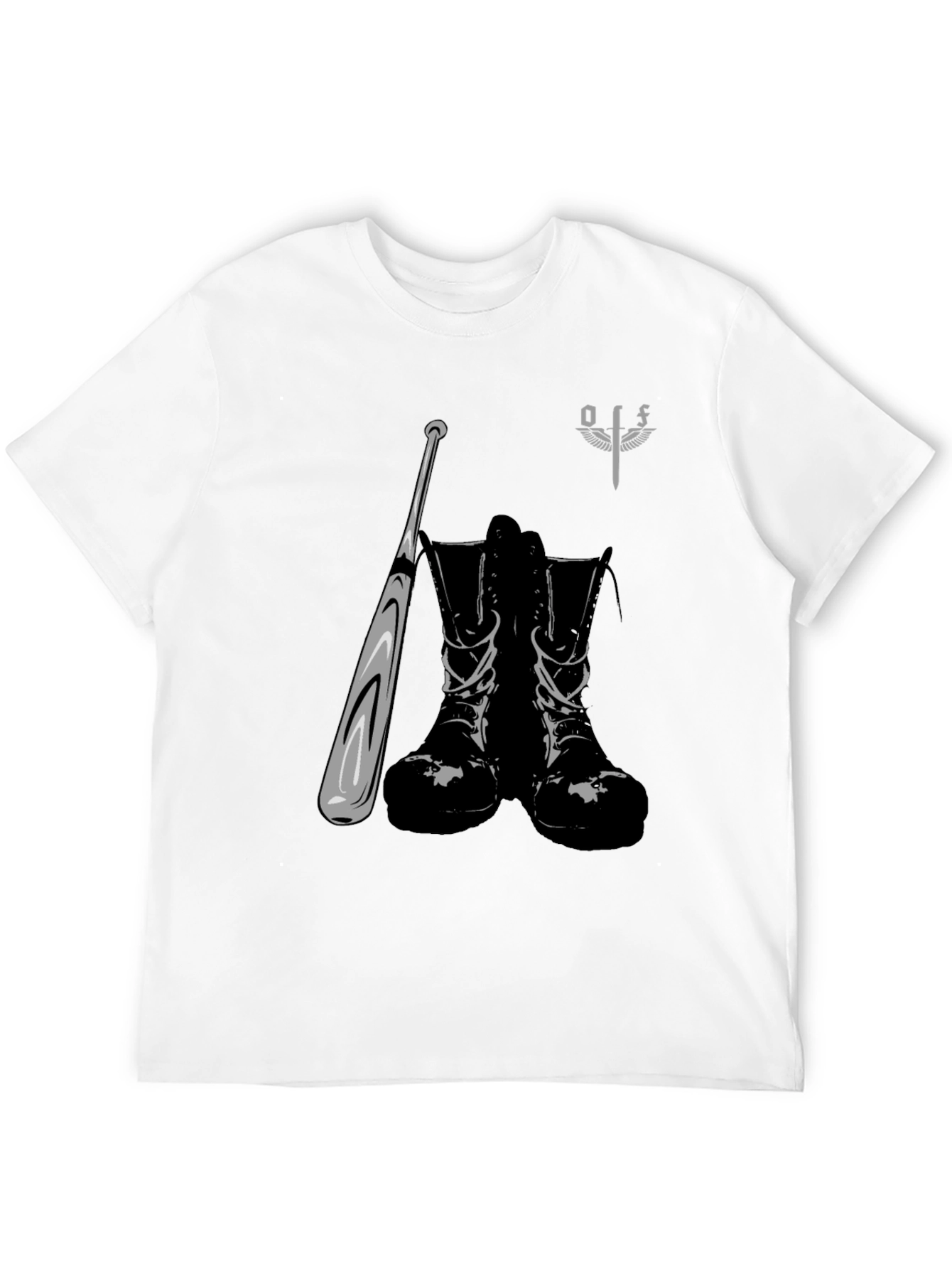 Graphic Tee: Boots Bat & Sword