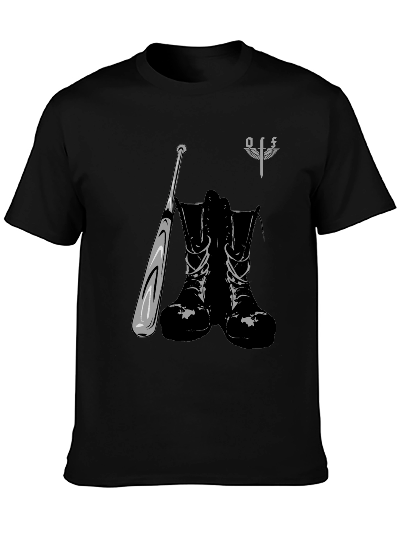 Graphic Tee: Boots Bat & Sword