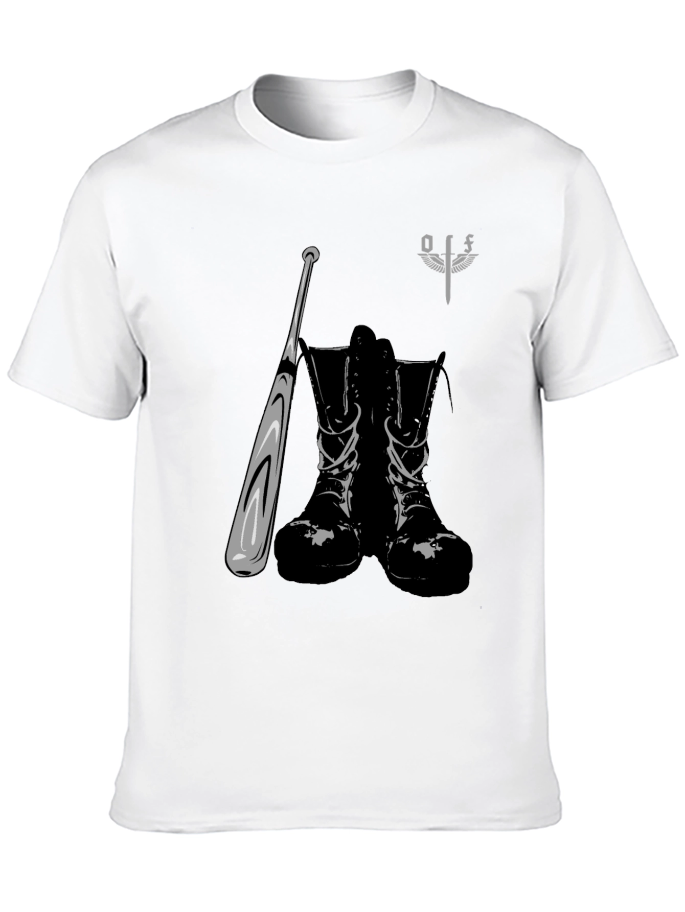 Graphic Tee: Boots Bat & Sword