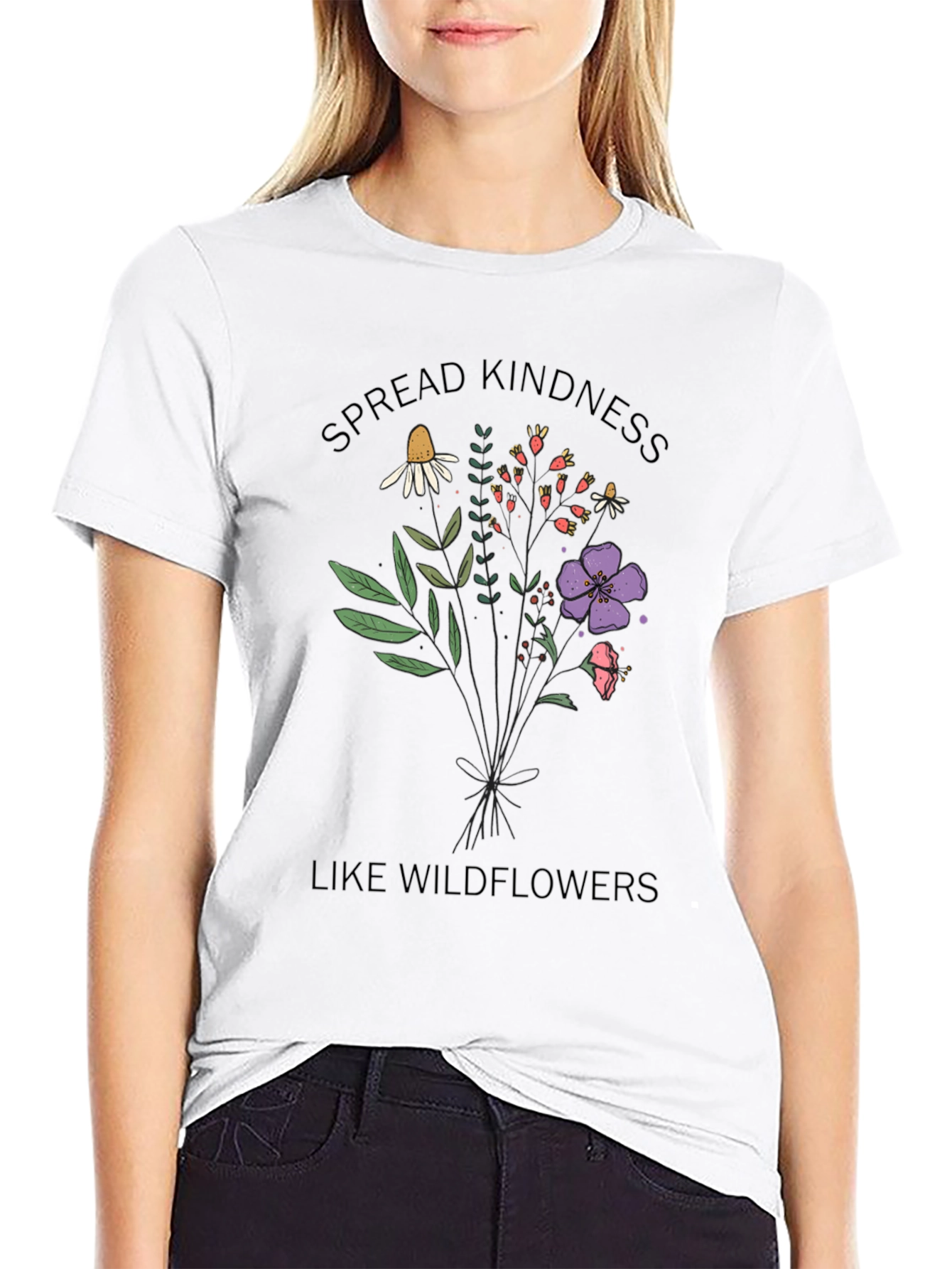 Spread Kindness Wildflower Graphic Tee