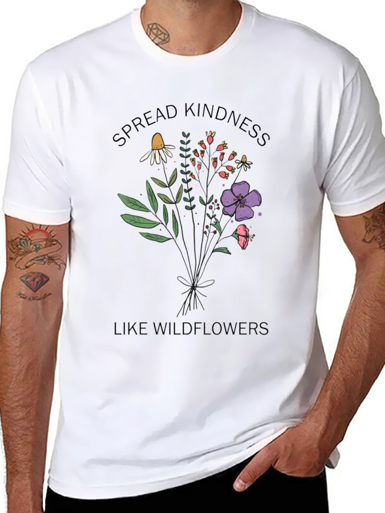 Spread Kindness Wildflower Graphic Tee