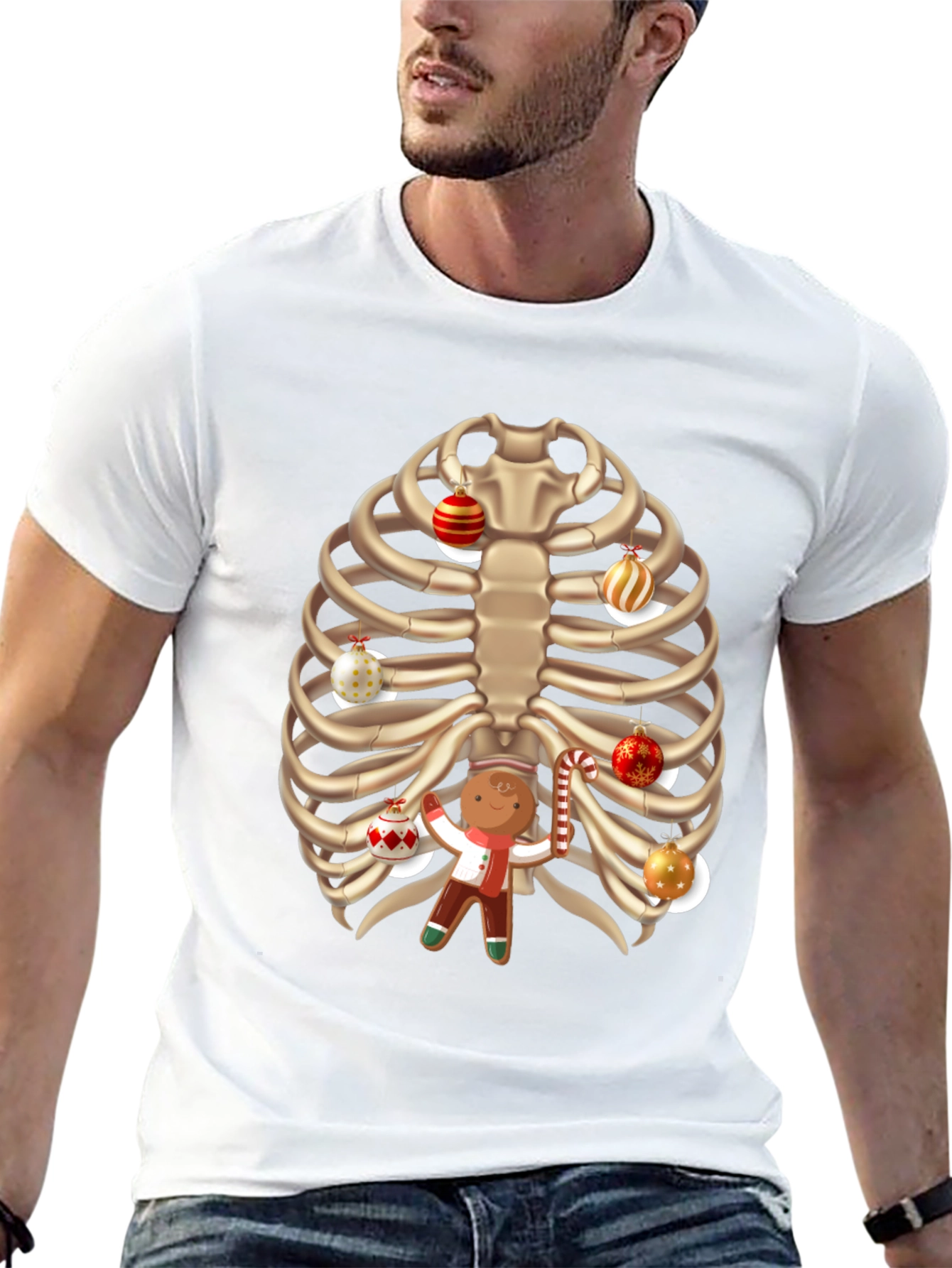 Christmas Rib Cage Gingerbread T-Shirt