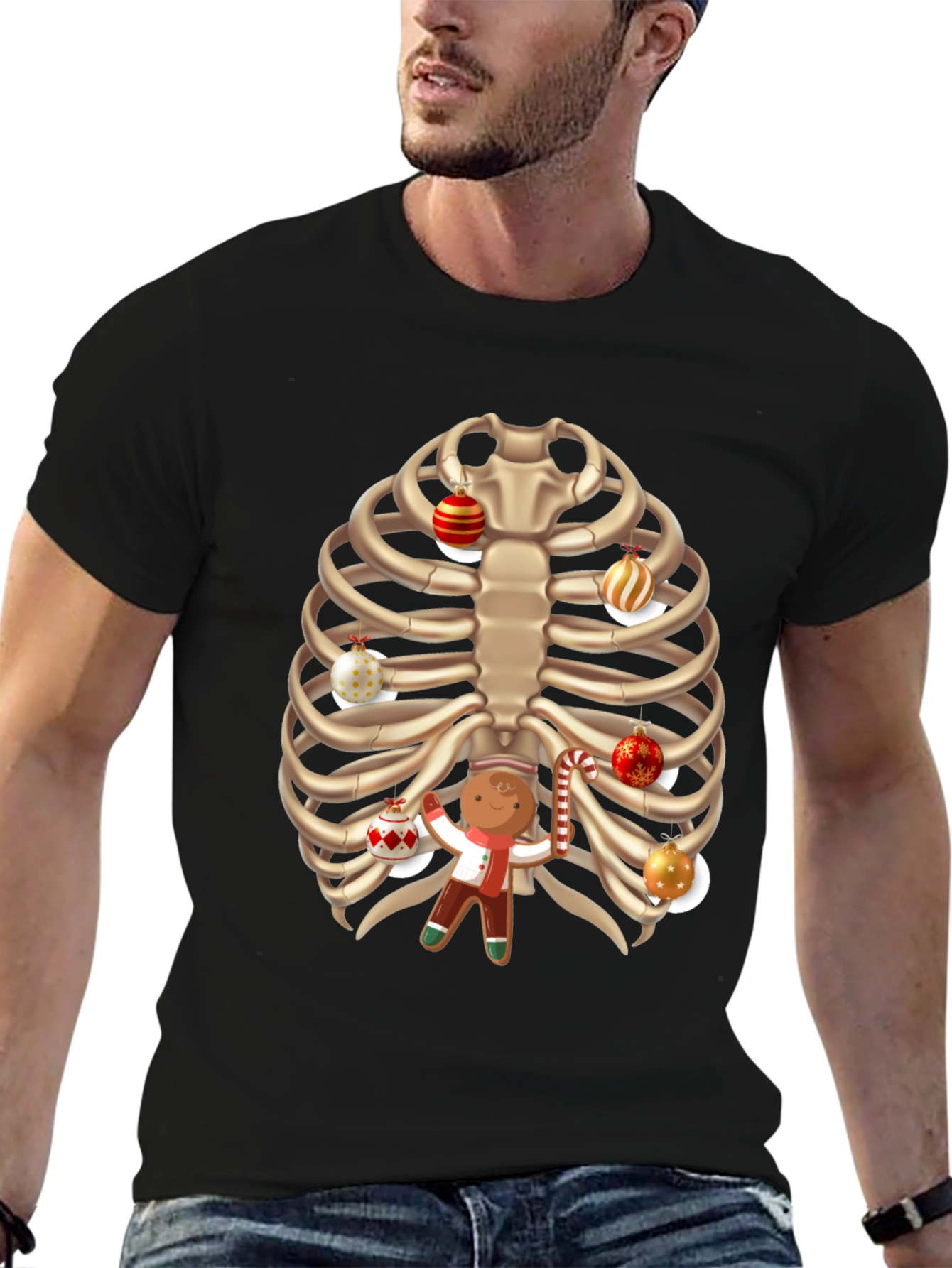Christmas Rib Cage Gingerbread T-Shirt