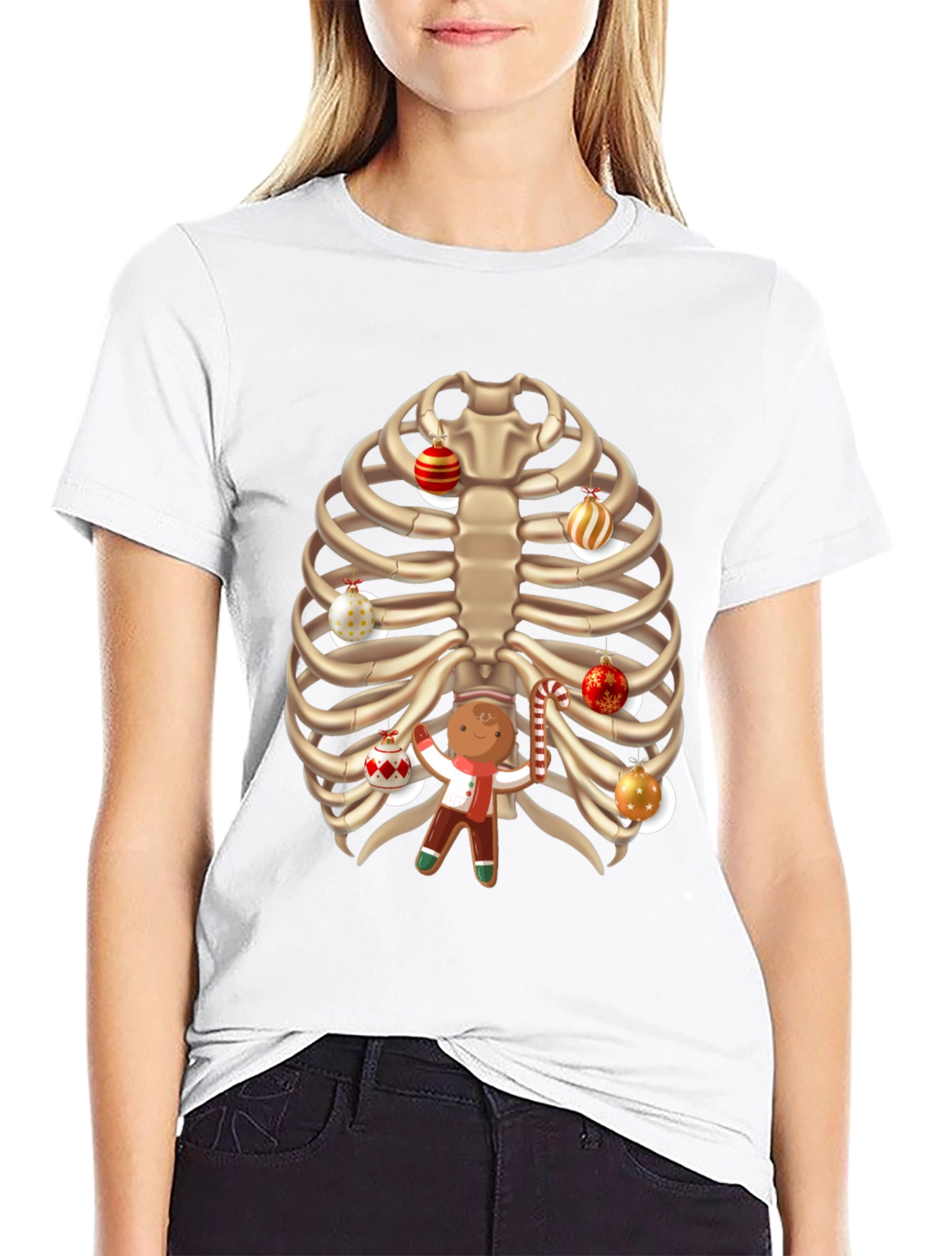 Christmas Rib Cage Gingerbread T-Shirt