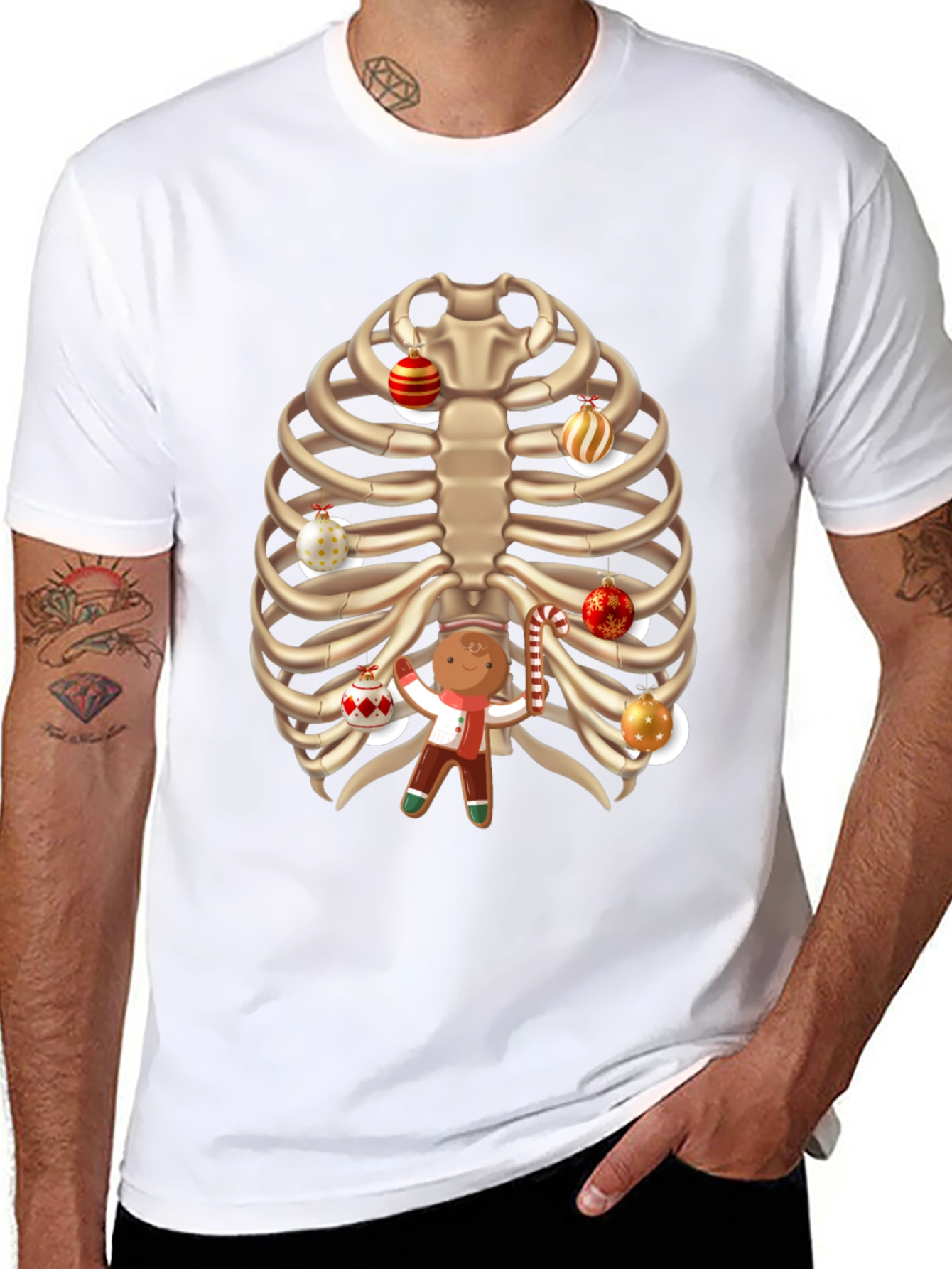 Christmas Rib Cage Gingerbread T-Shirt