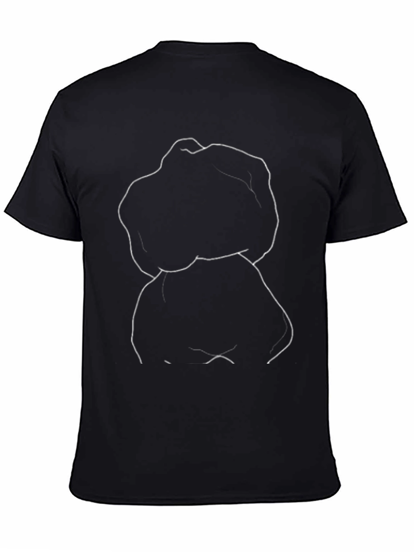 Abstract Black T-Shirt - Modern Minimalist Design