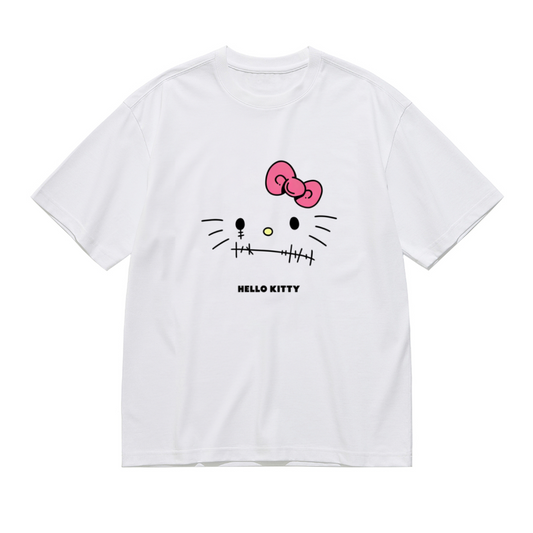 Spooky Stitched?Mouth Hello Kitty Horror Vibe Plus?Size Tee