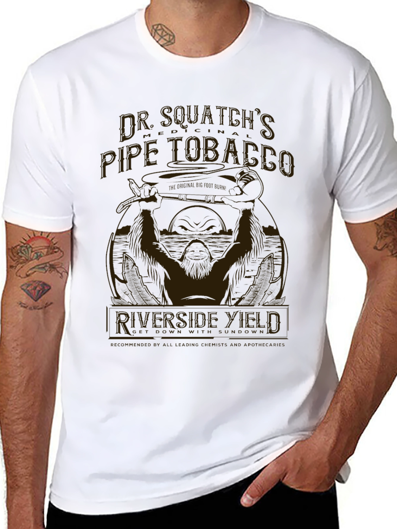 Dr. Squatchs Pipe Tobacco T-Shirt - Riverside Yield