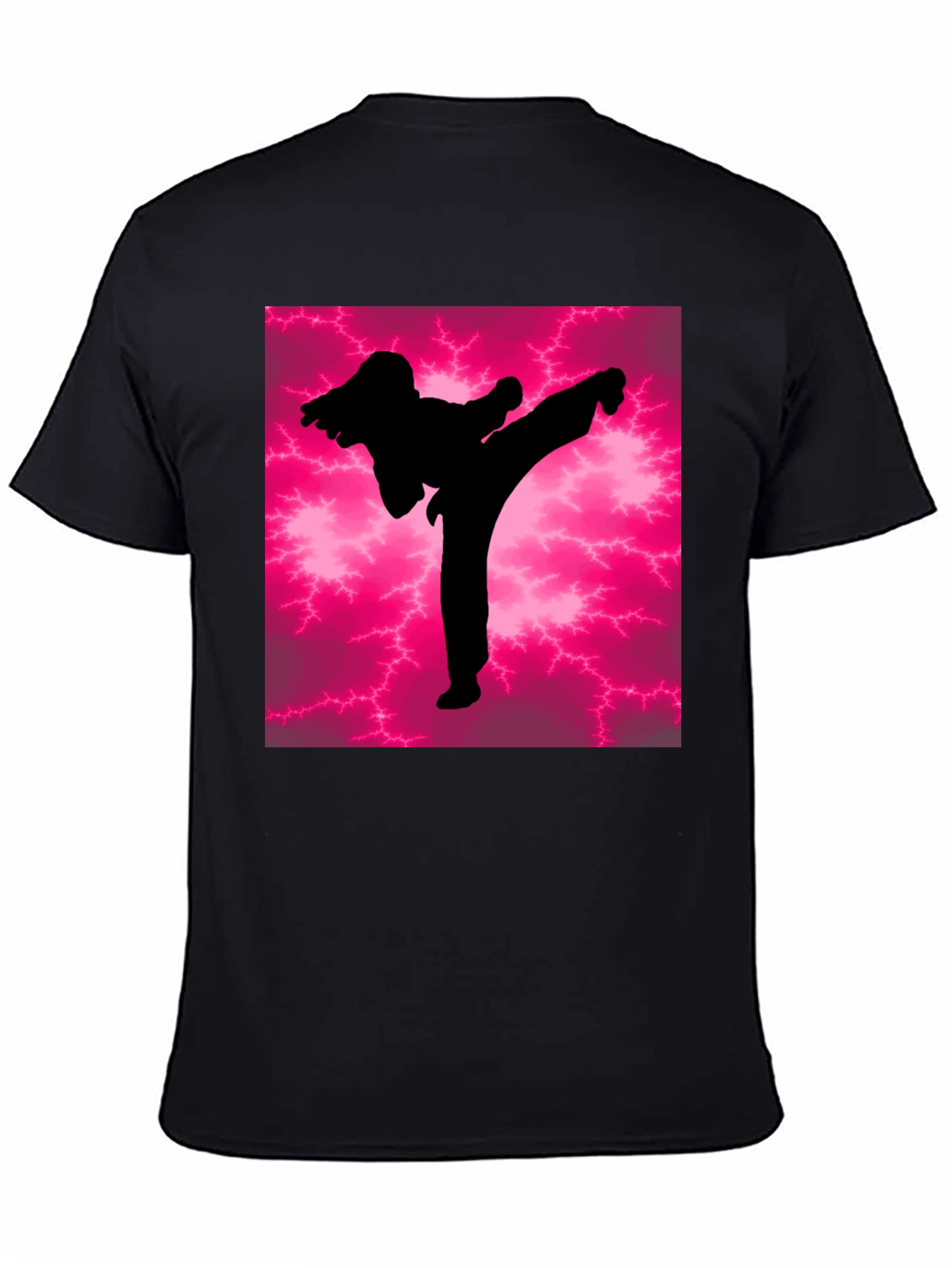 Martial Arts Kick Silhouette Graphic Tee