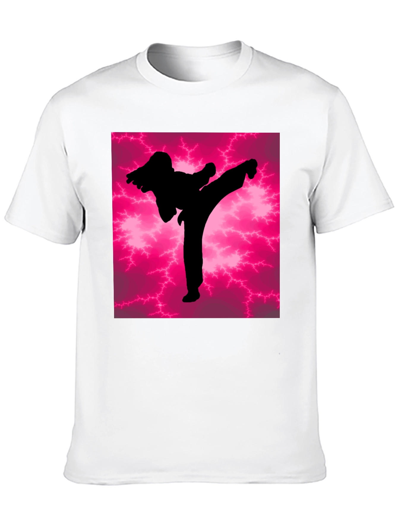 Martial Arts Kick Silhouette Graphic Tee
