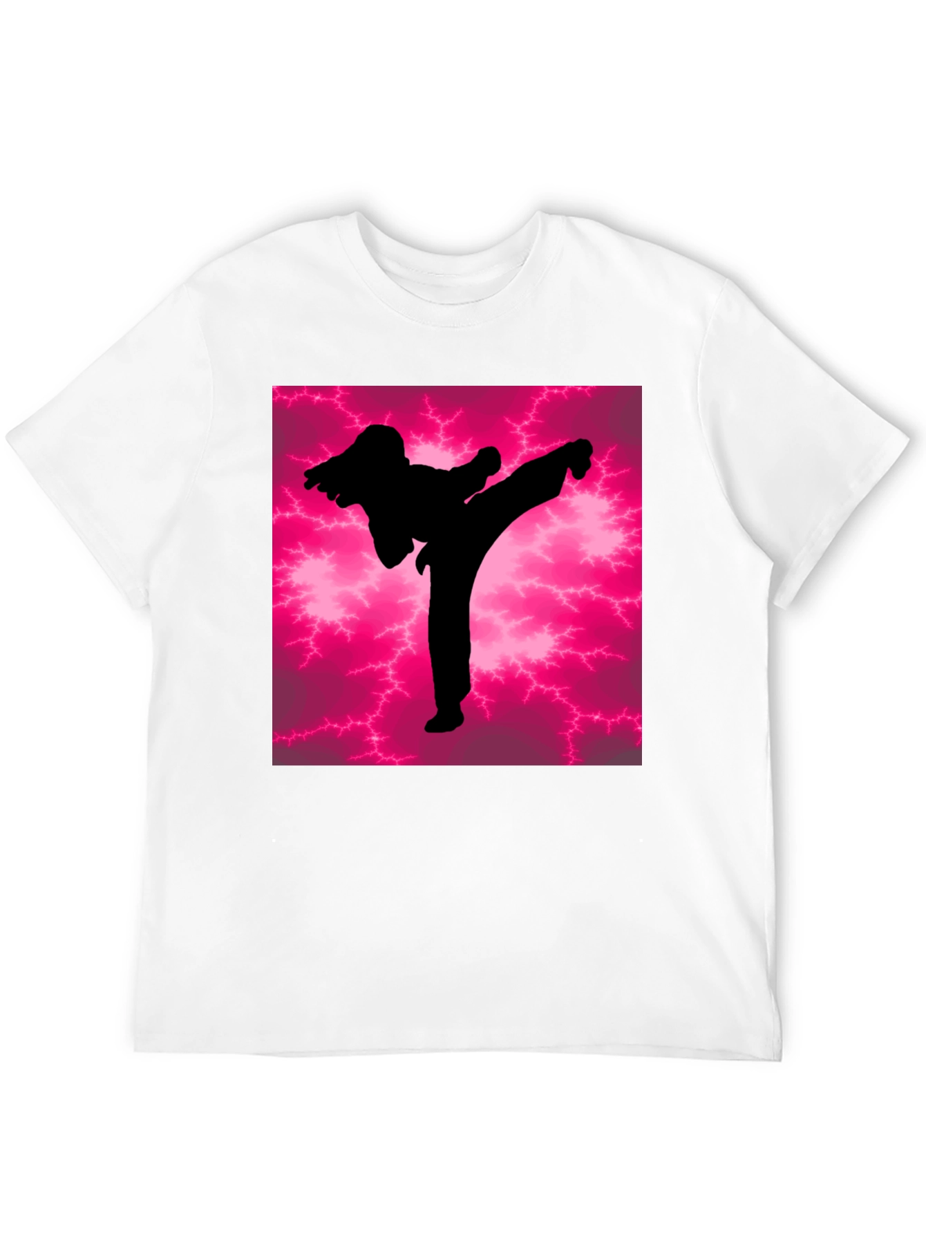 Martial Arts Kick Silhouette Graphic Tee