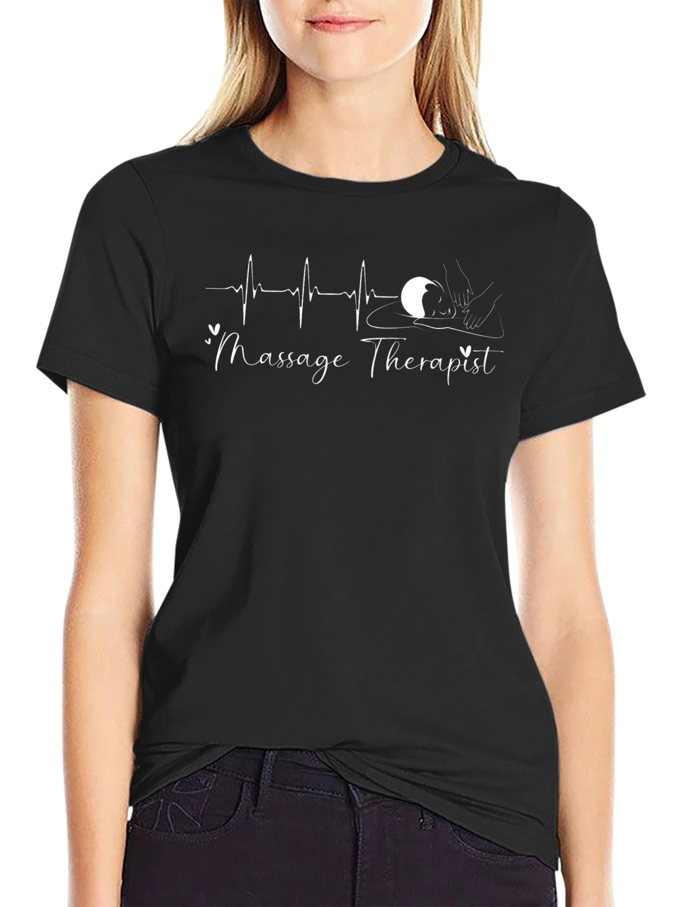 Massage Therapist Heartbeat T-Shirt - Premium Quality