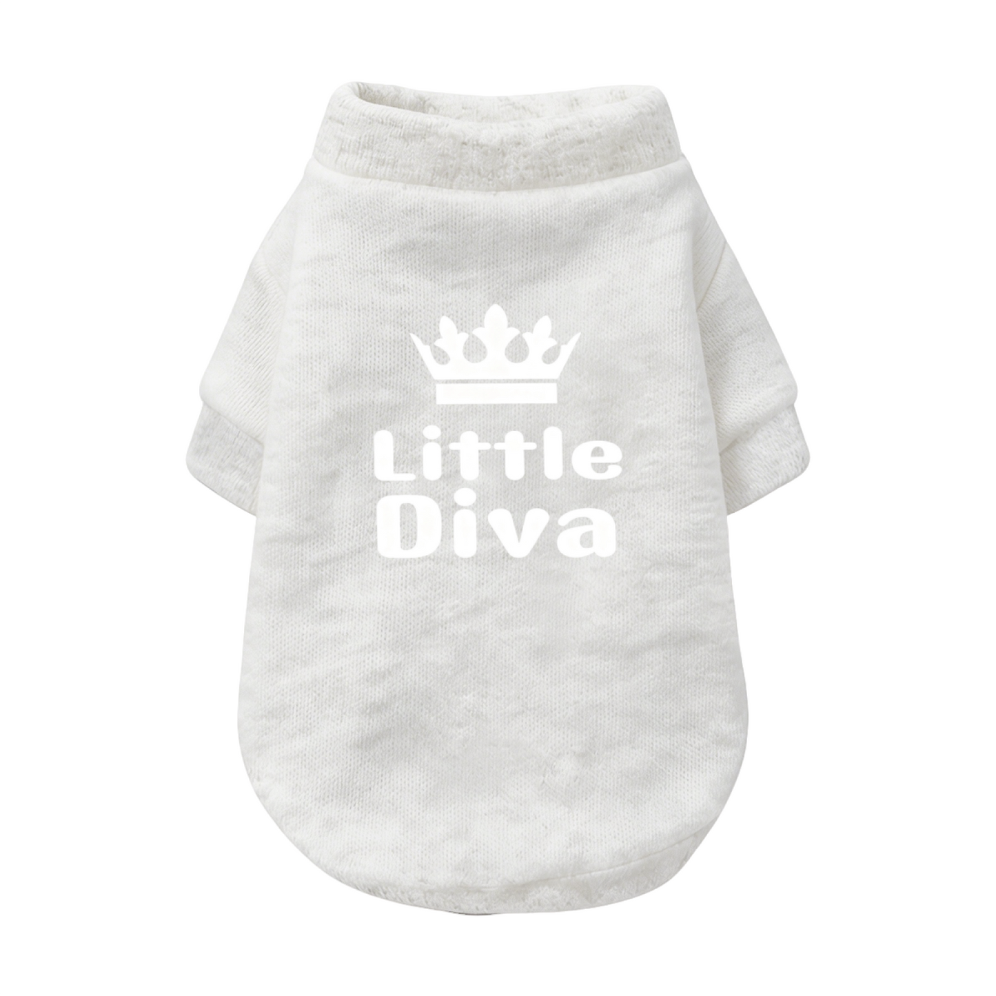Little Diva Crown Girly Black Pet Princess Style Sweater