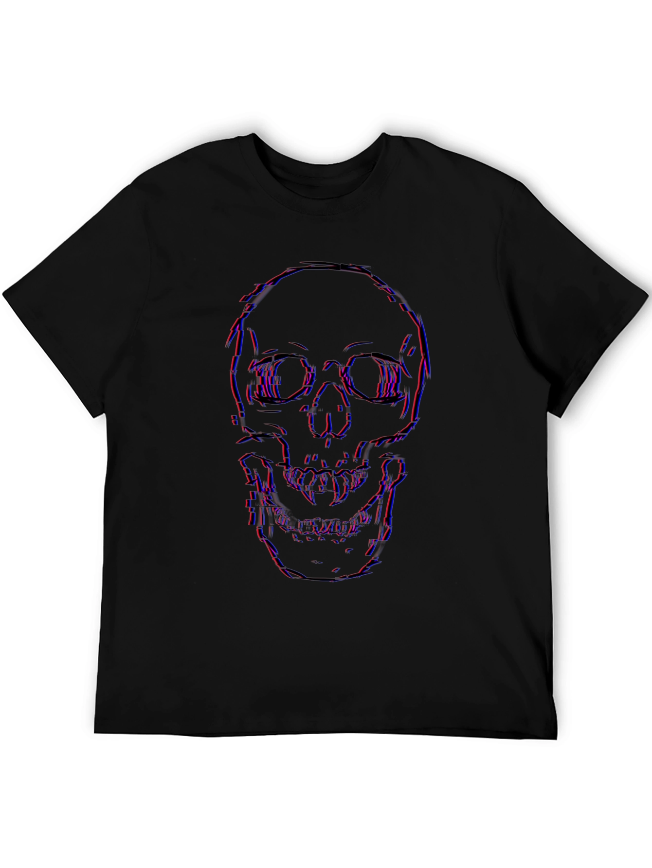 Edgy Skull Graphic Black T-Shirt