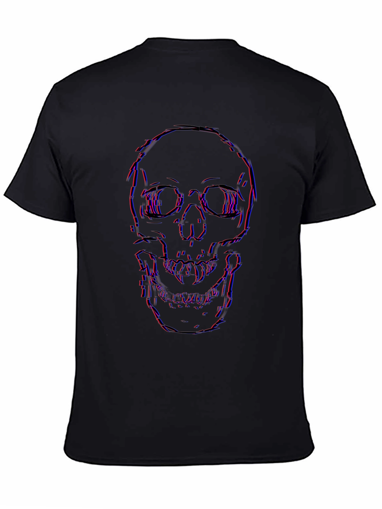 Edgy Skull Graphic Black T-Shirt