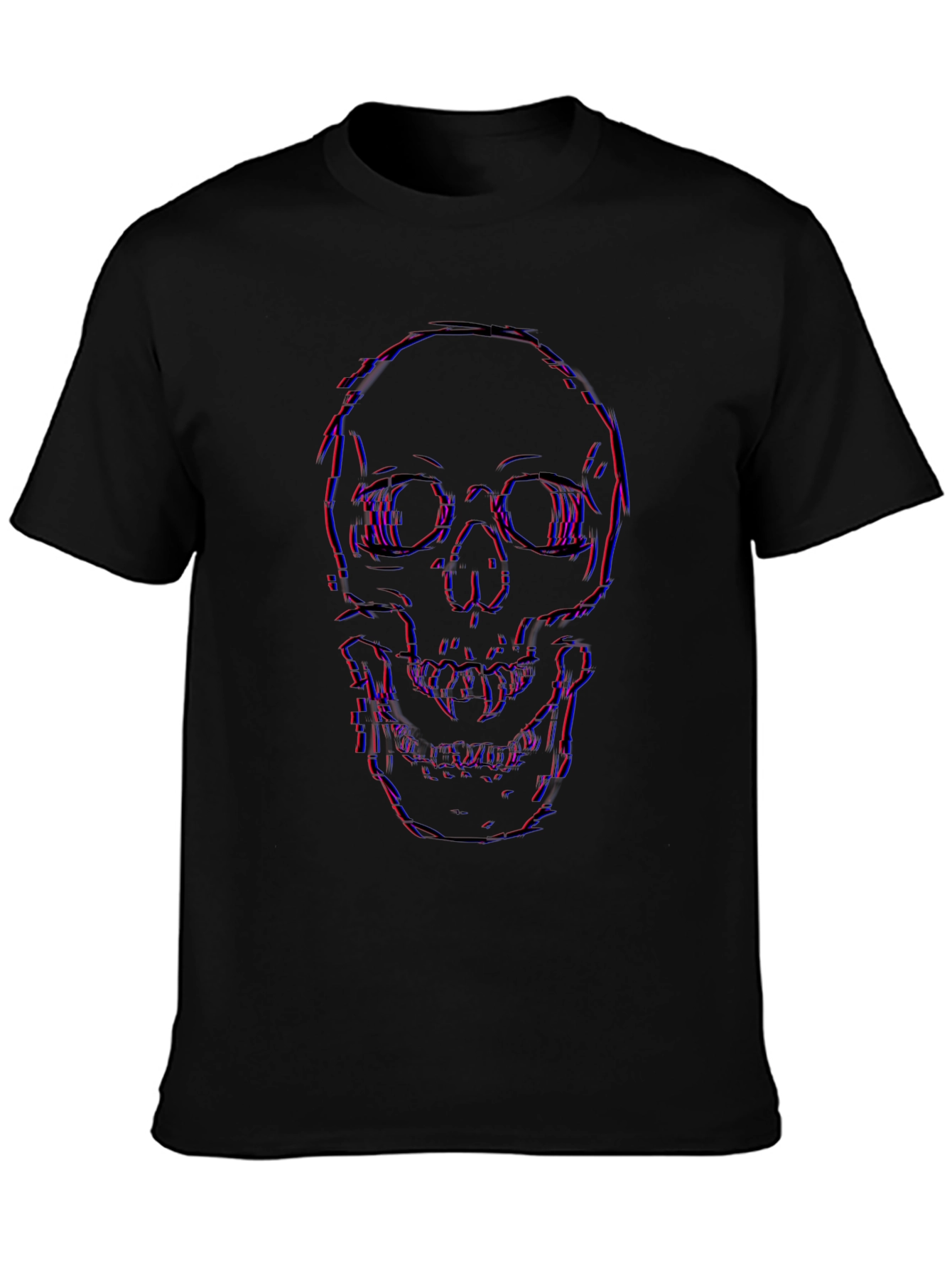 Edgy Skull Graphic Black T-Shirt
