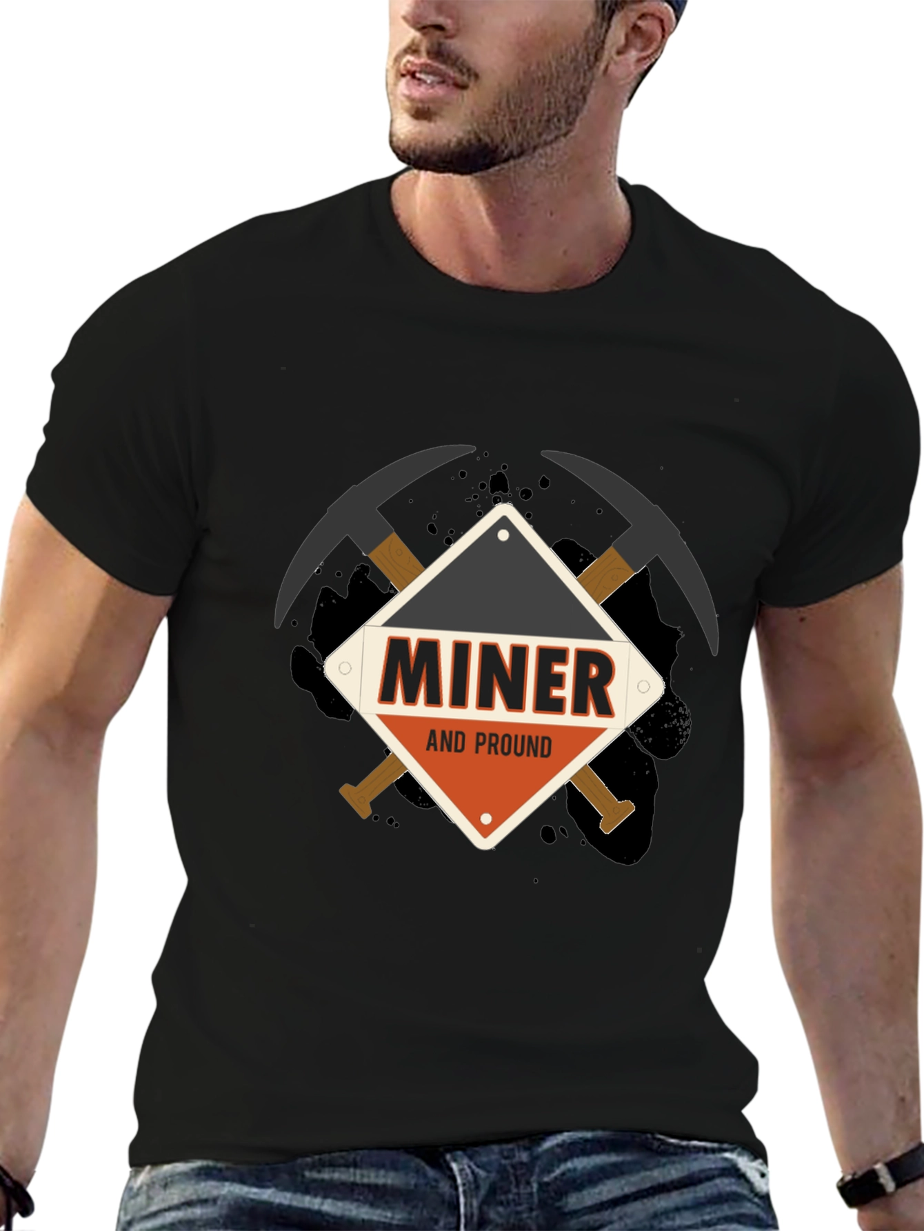 Miner And Proud Black T-Shirt
