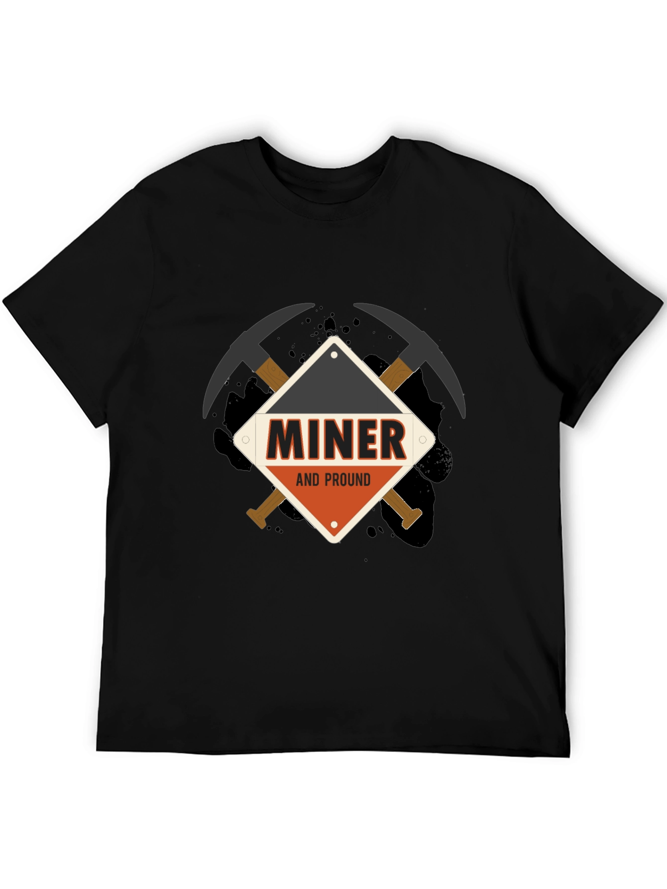 Miner And Proud Black T-Shirt