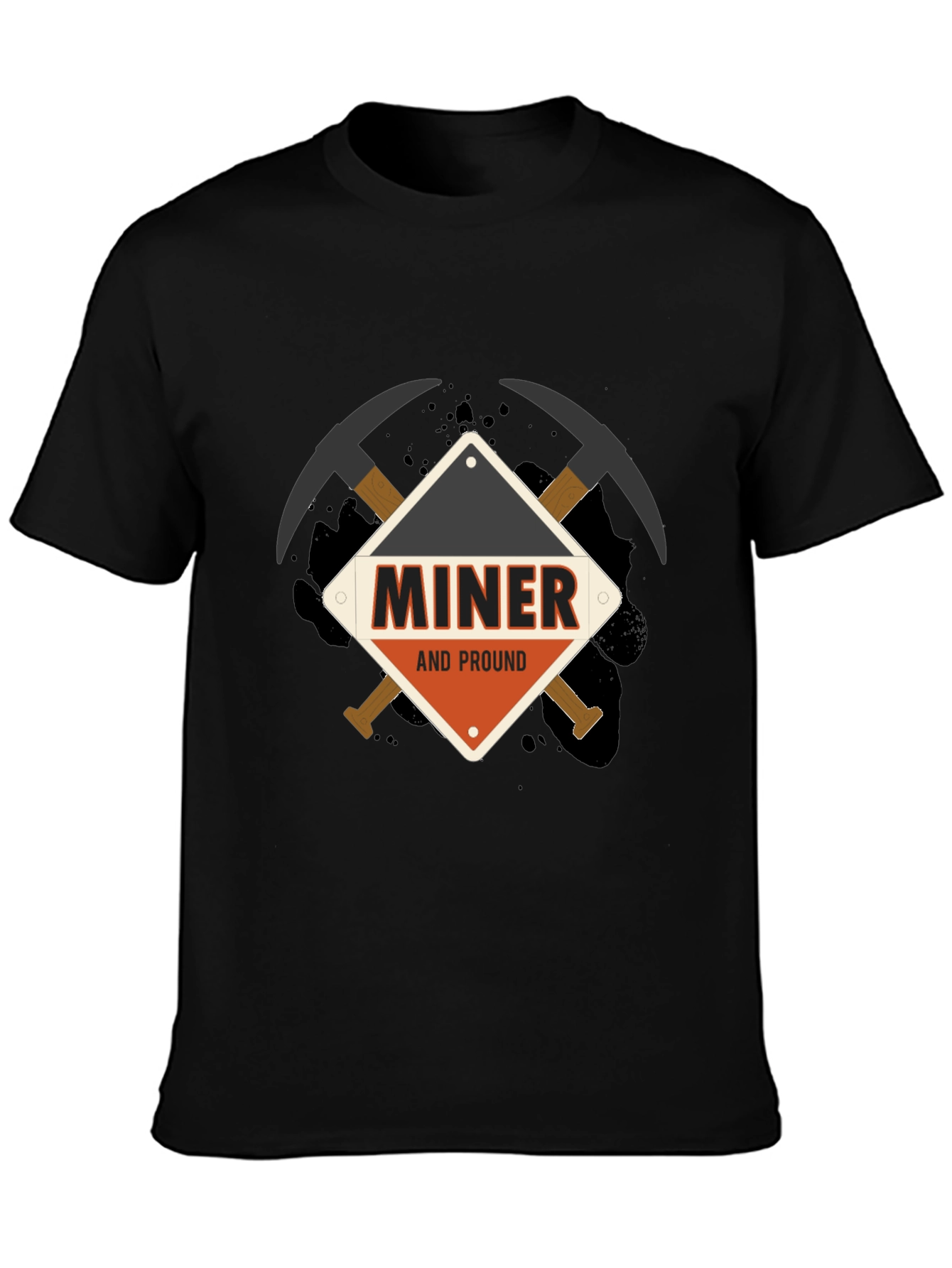 Miner And Proud Black T-Shirt