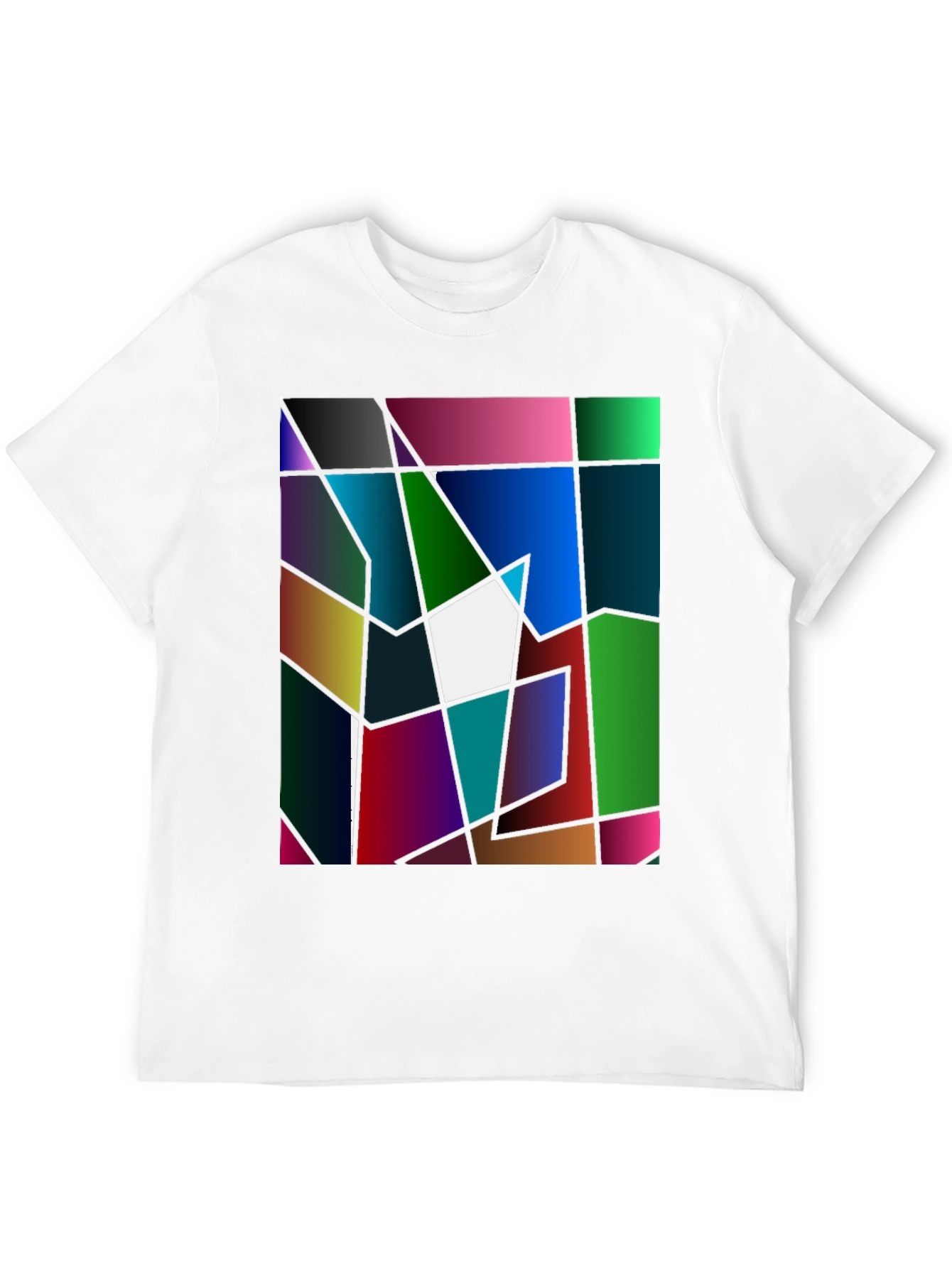 Abstract Geometric Graphic Tee - Bold Art T-Shirt