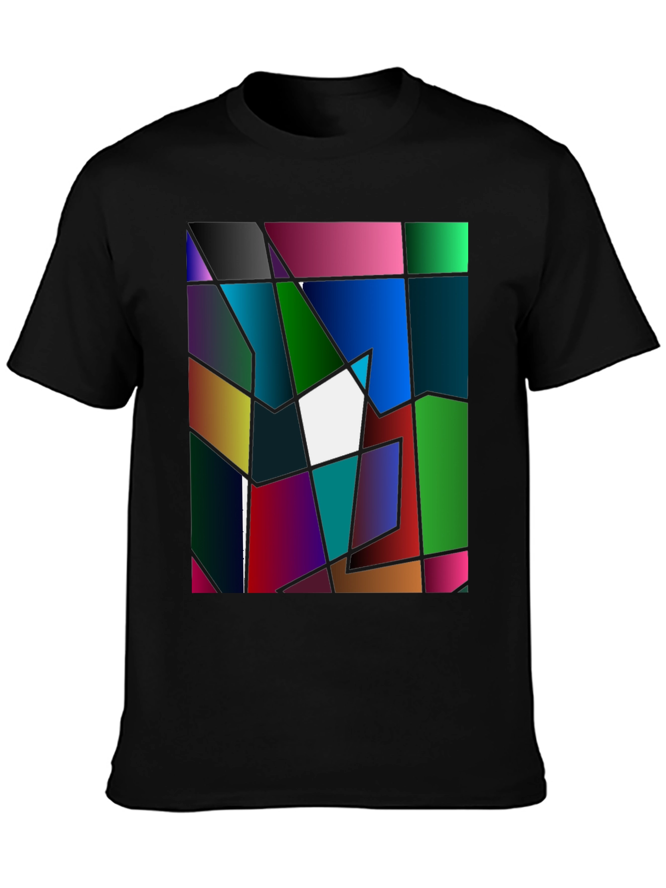 Abstract Geometric Graphic Tee - Bold Art T-Shirt