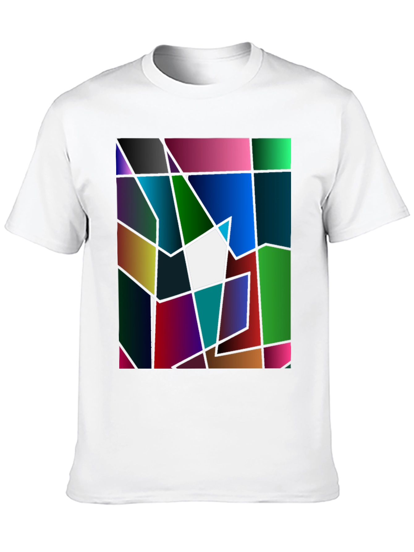 Abstract Geometric Graphic Tee - Bold Art T-Shirt