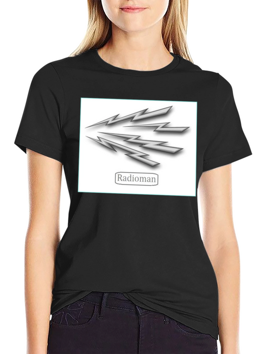 Radioman Graphic Tee - Black Cotton T-Shirt