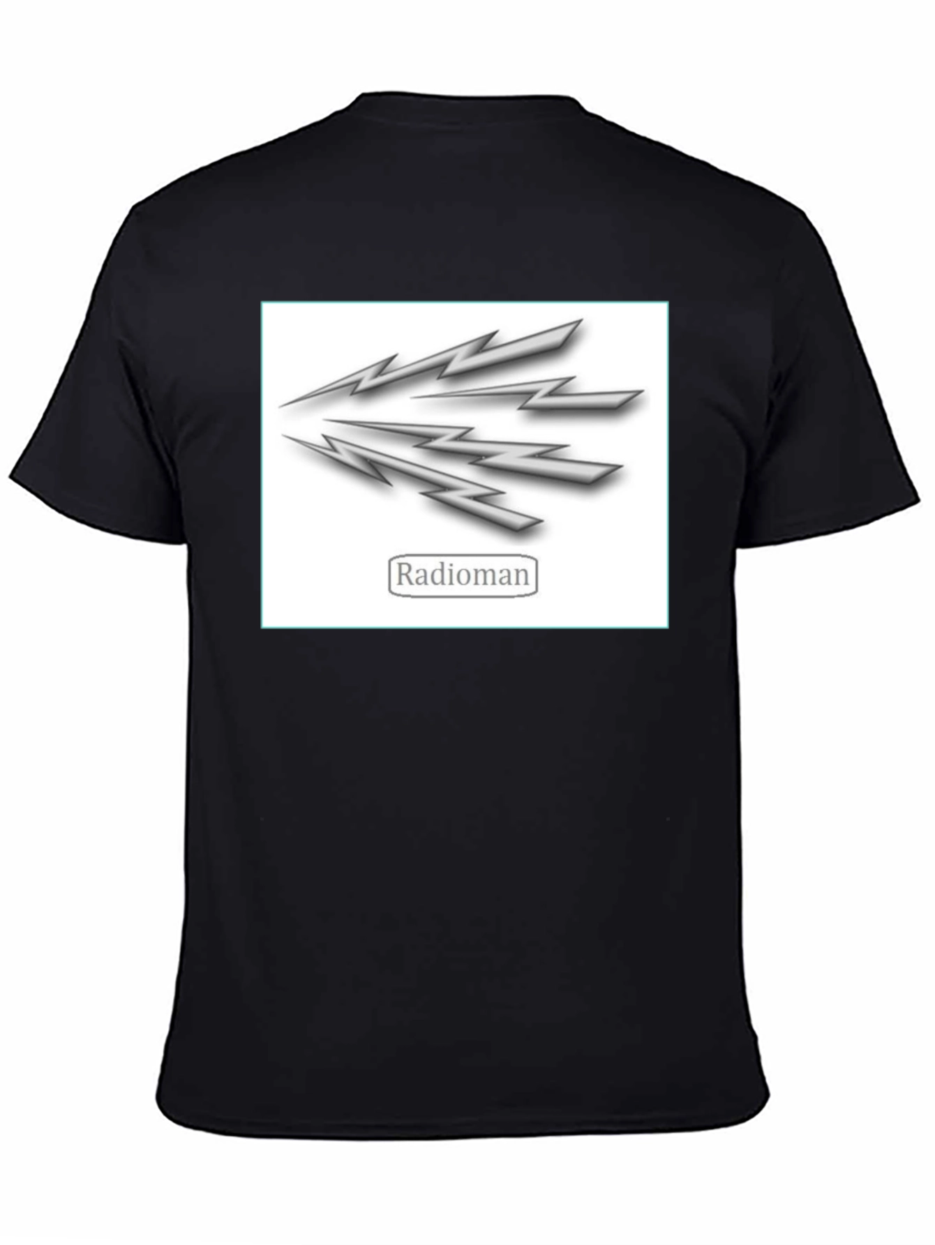 Radioman Graphic Tee - Black Cotton T-Shirt