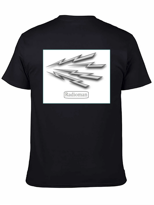 Radioman Graphic Tee - Black Cotton T-Shirt