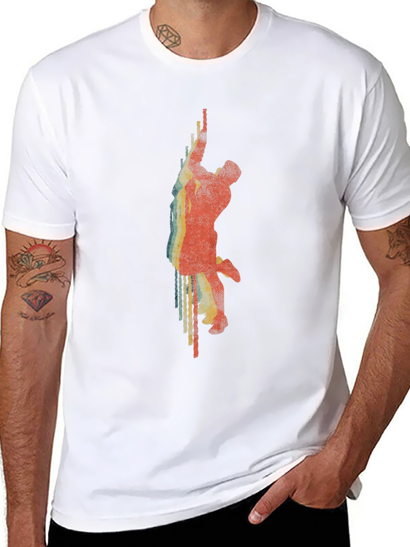 Retro Rock Climber Graphic T-Shirt