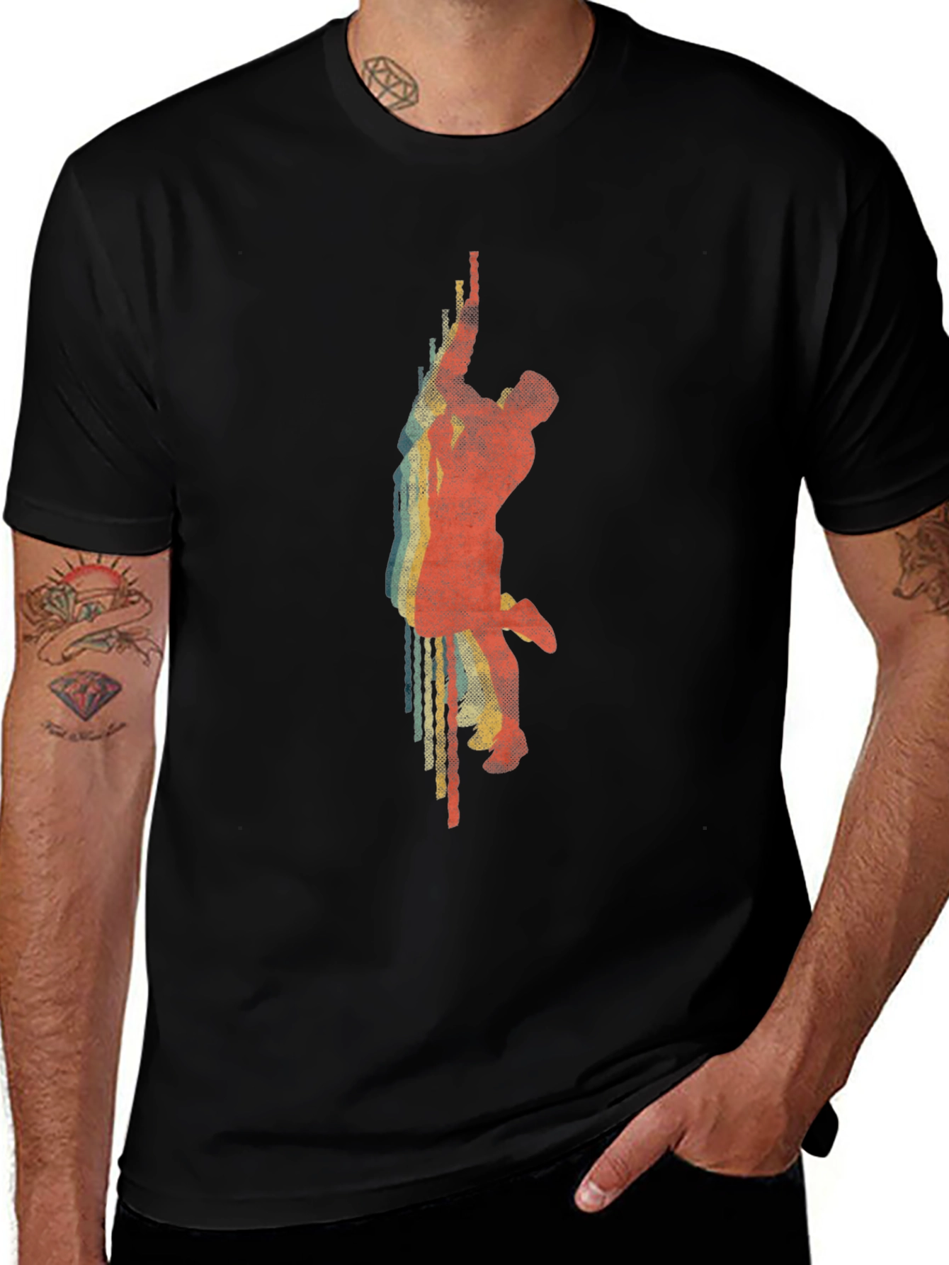 Retro Rock Climber Graphic T-Shirt