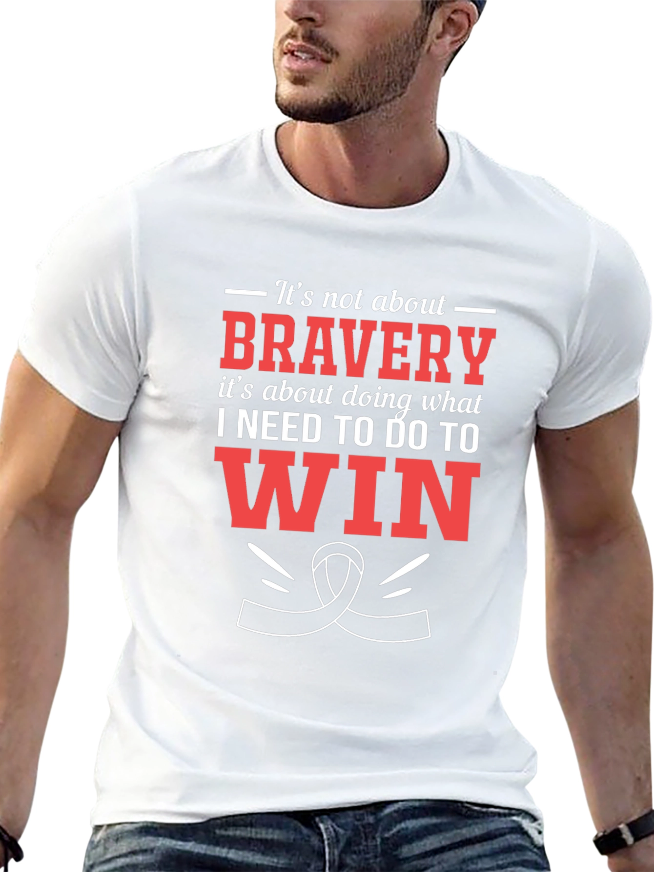 Bravery Motivational Graphic T-Shirt