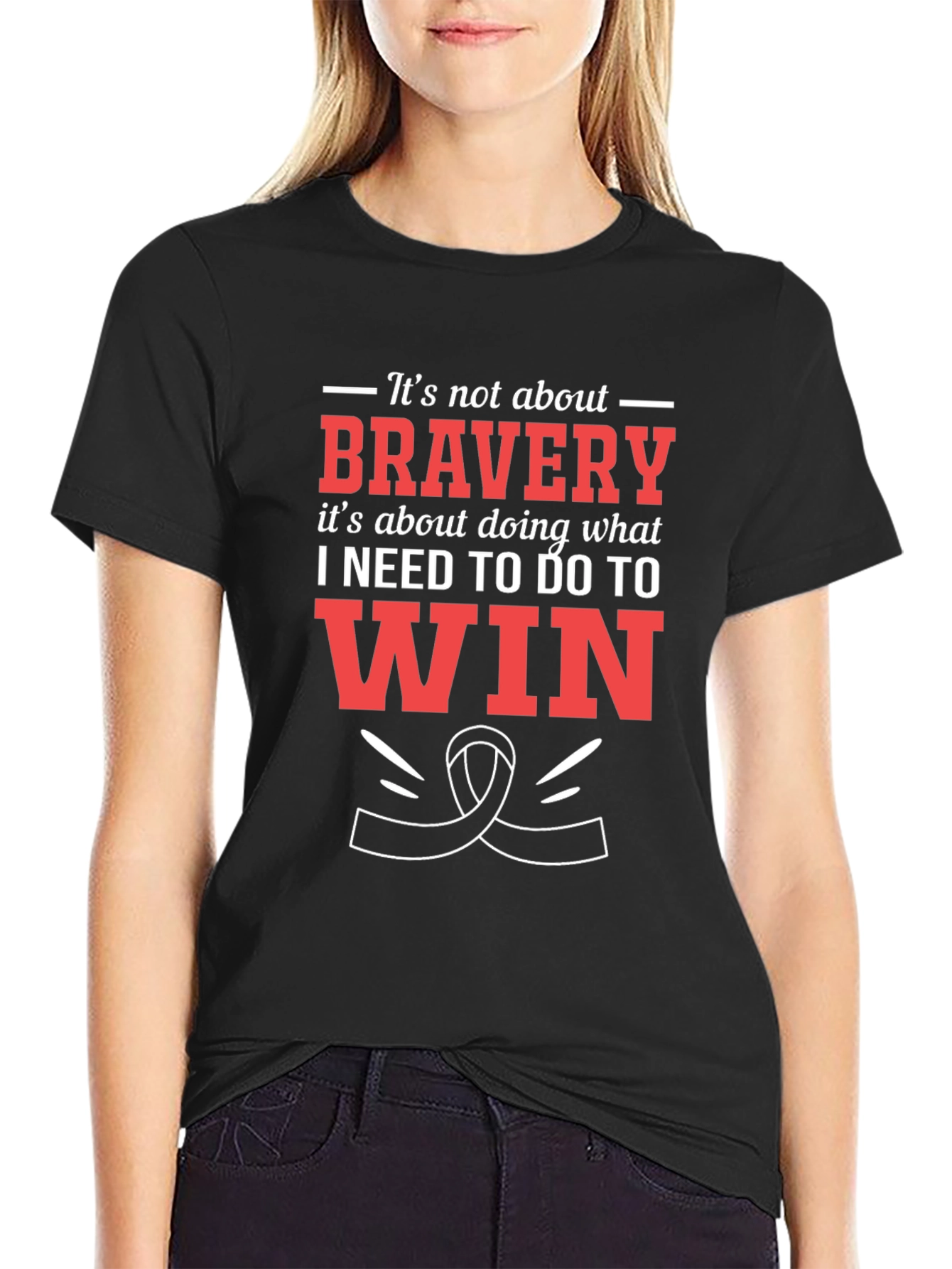 Bravery Motivational Graphic T-Shirt