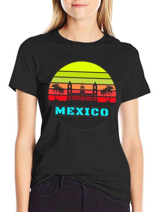 Retro Mexico Skyline Graphic T-Shirt