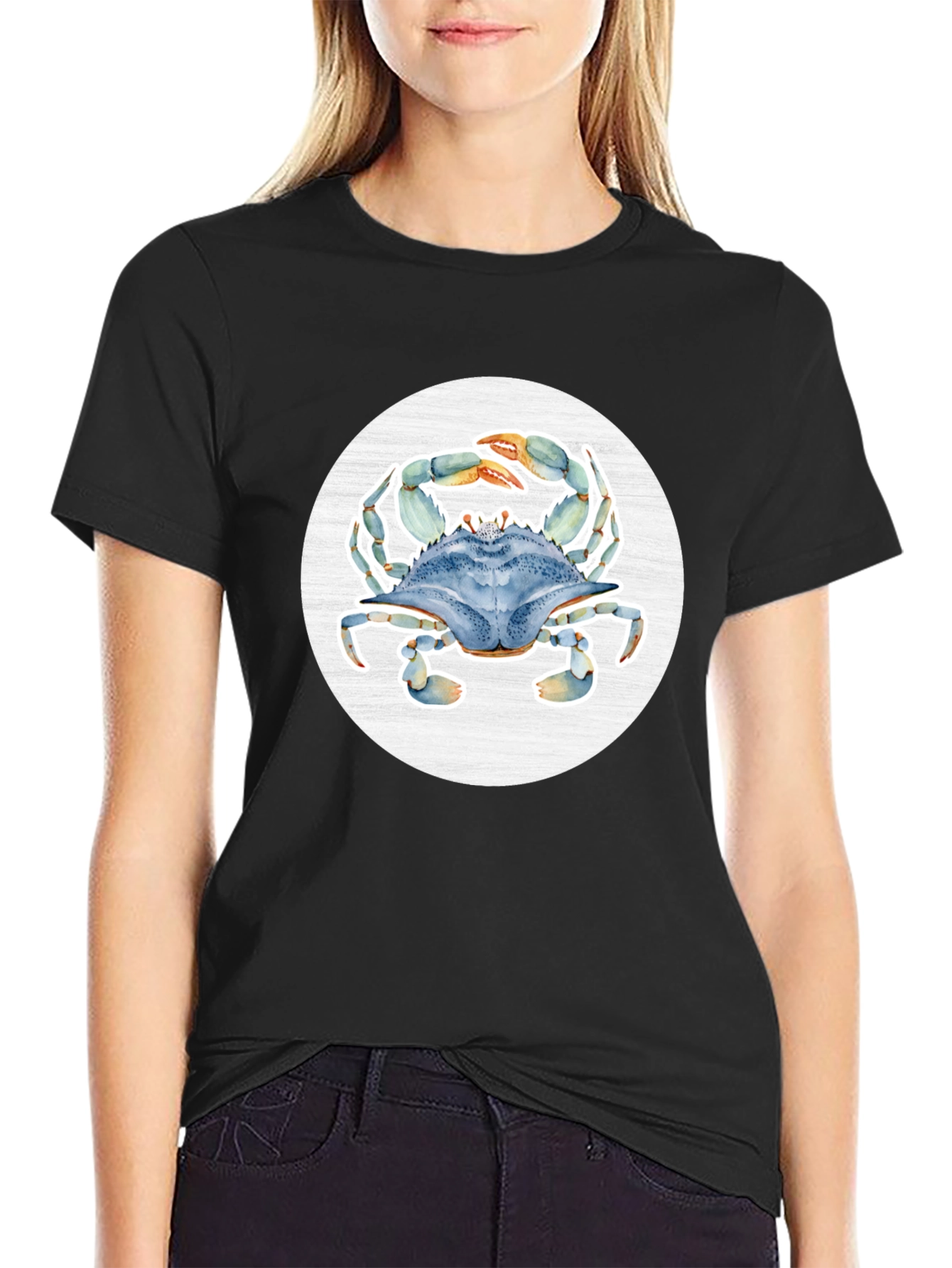 Blue Crab Graphic T-Shirt - Coastal Style Tee