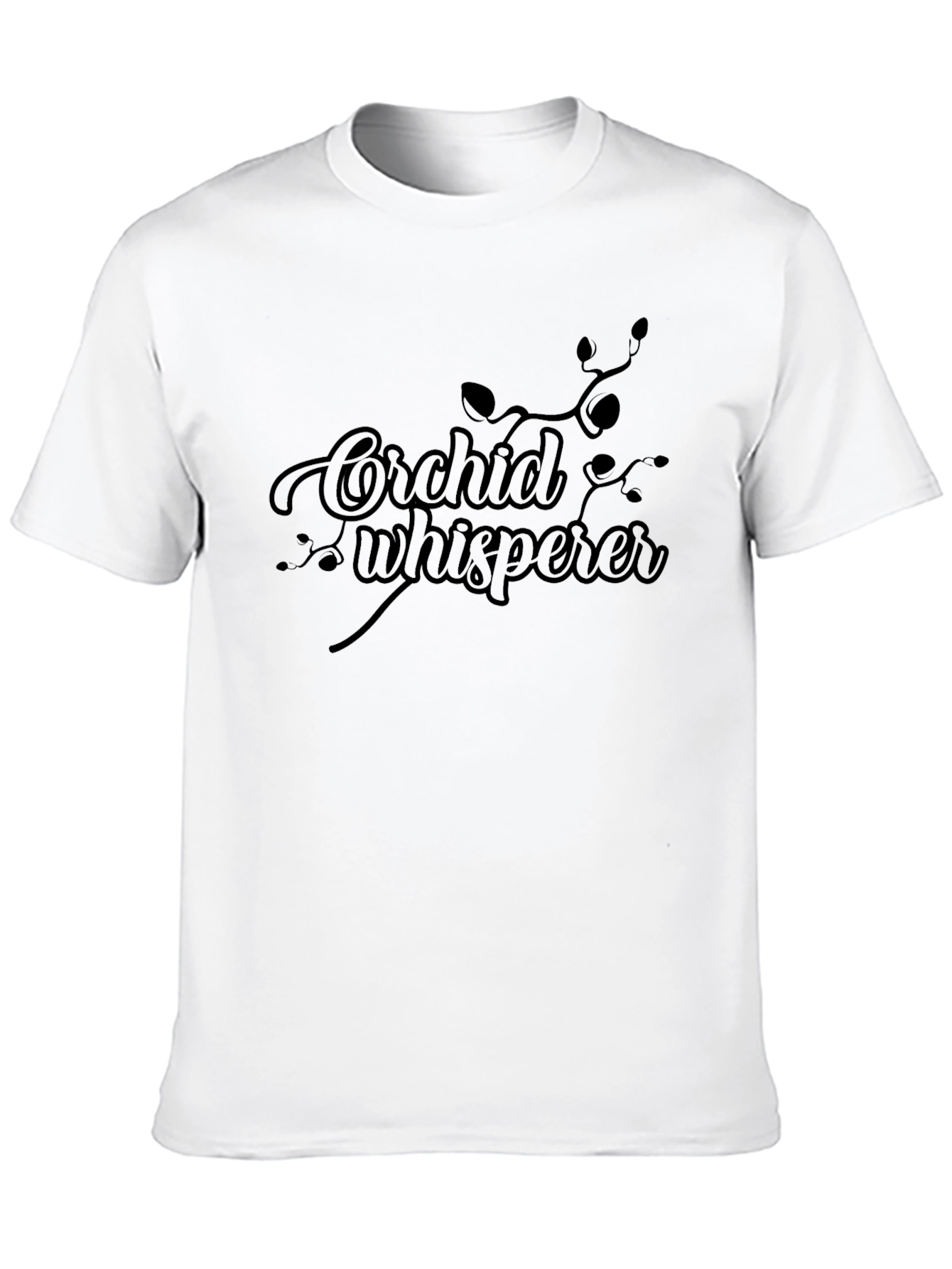 Orchid Whisperer Graphic Black T-Shirt