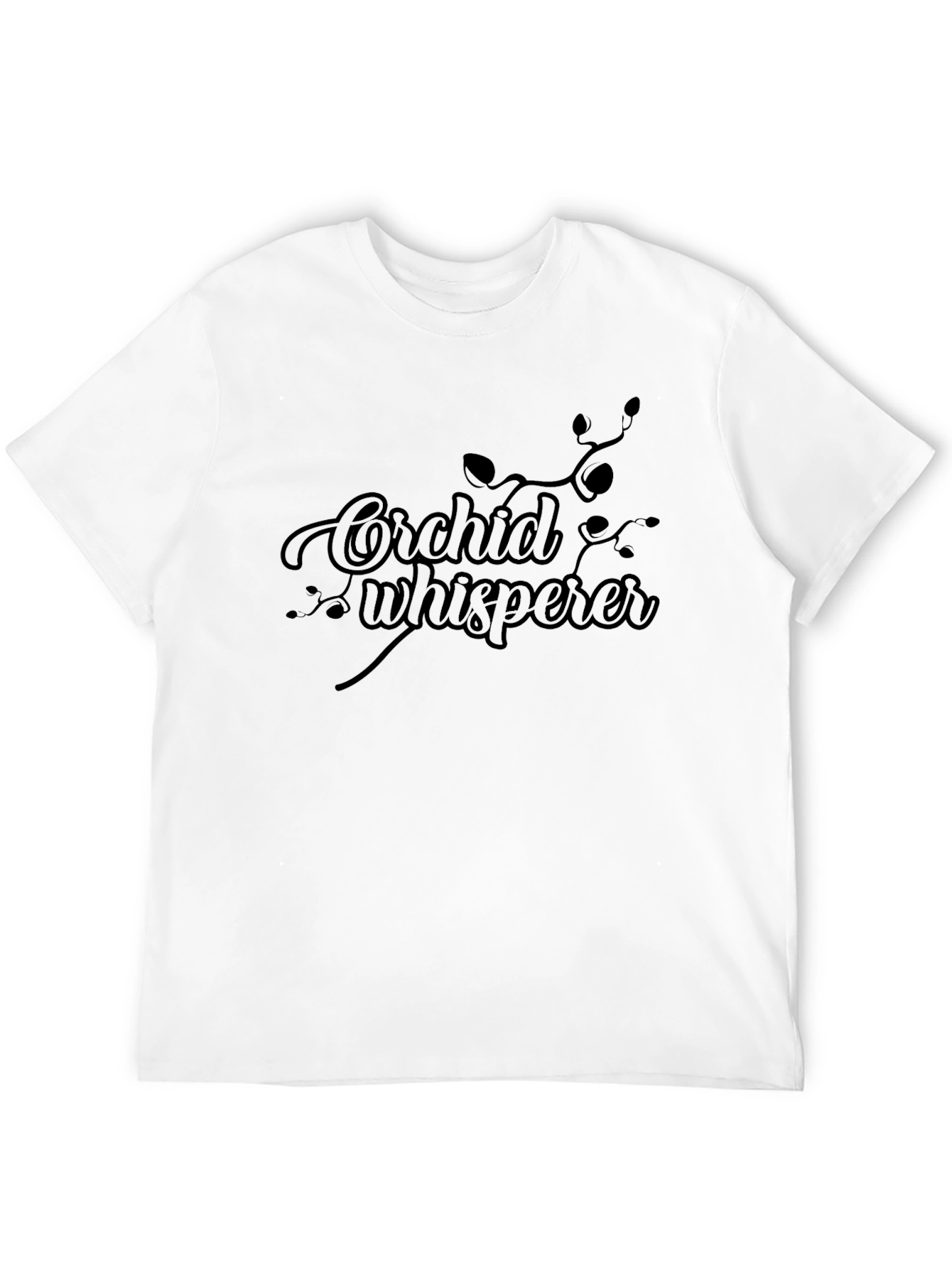 Orchid Whisperer Graphic Black T-Shirt