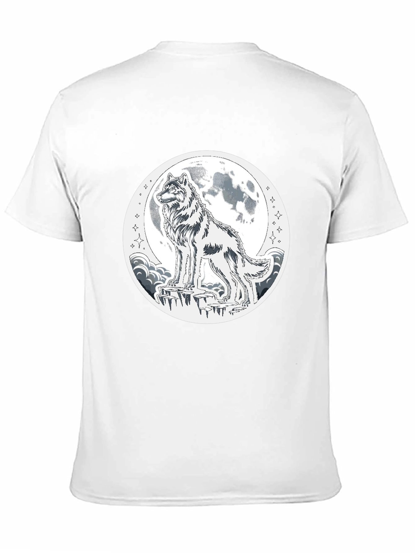 Wolf Moon Graphic T-Shirt - Black
