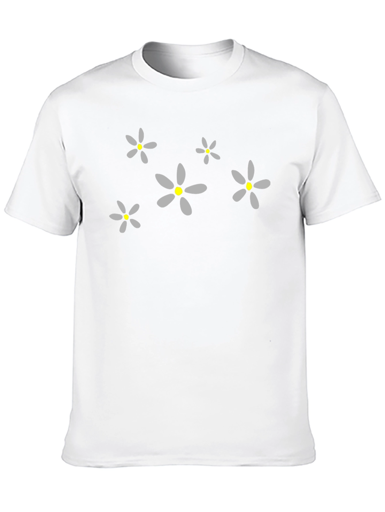 Floral Pattern Crew Neck T-Shirt - Casual Style