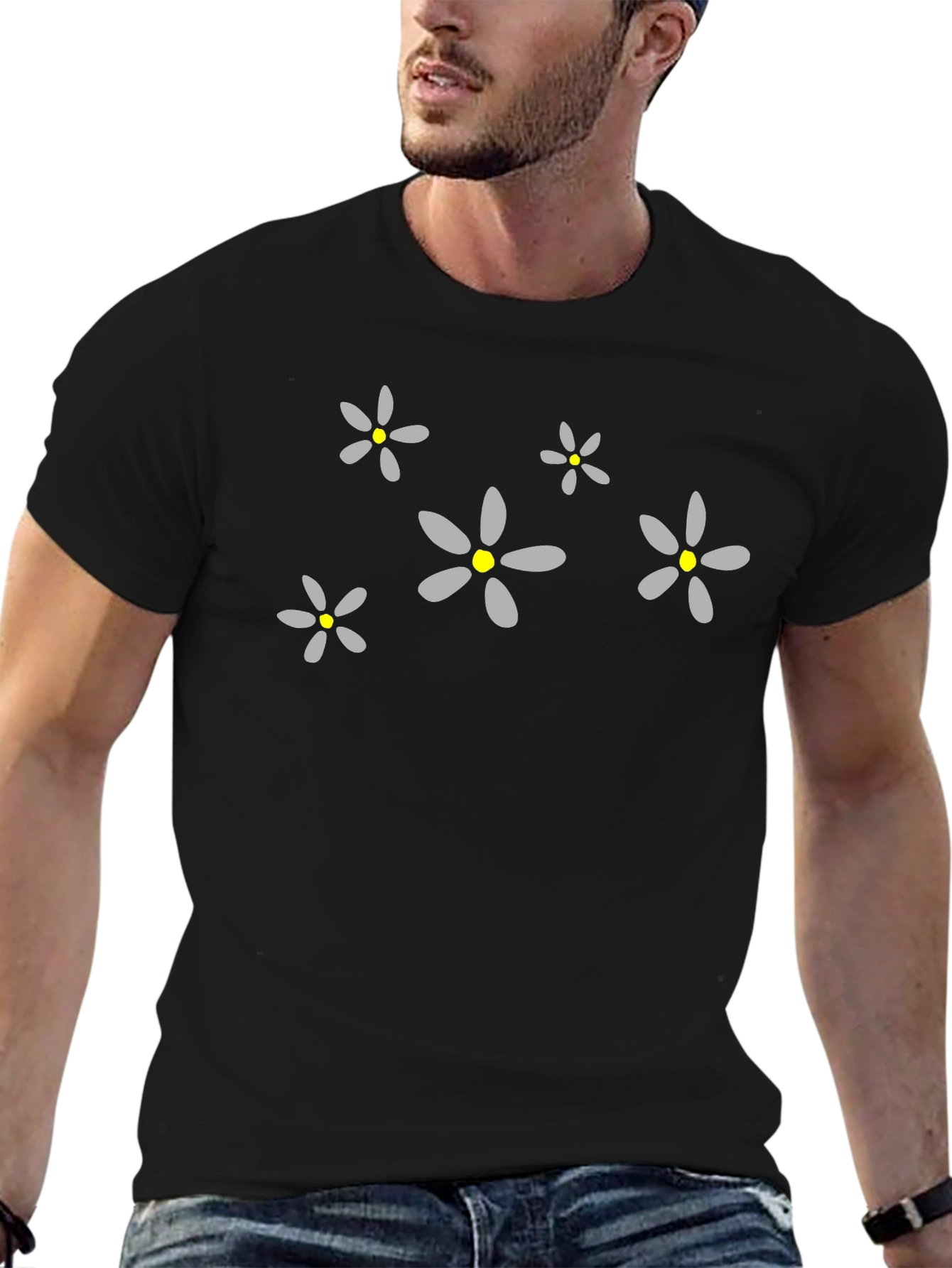 Floral Pattern Crew Neck T-Shirt - Casual Style